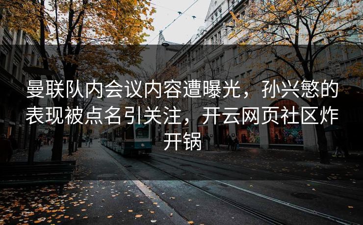曼联队内会议内容遭曝光，孙兴慜的表现被点名引关注，开云网页社区炸开锅